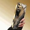 Marble Fluid Texture Tempered Glass Phone Case For Samsung Galaxy S26 S25 S24 S23 S22 Ultra Absorption Anti Drop Back Shell