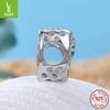 Double-Sided Summer Beach Beaded S925 Silver Diy Bracelet Beads Ocean Wind Coconut Tree Jewelry Accessories