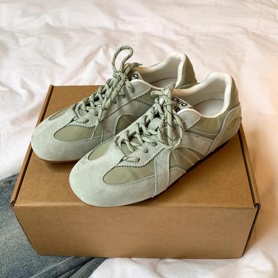 2025 wiosna nowe dopasowanie kolorystyczne casualowe wszechstronne buty sportowe na deskorolkę żółte buty Forrest Gump retro niszowe sznurowane buty na miękkiej podeszwie