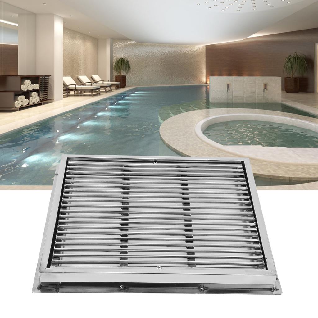 Stainless Steel Swimming Pool Square Main Drain Cover Plate Grate Floor Drain Cover