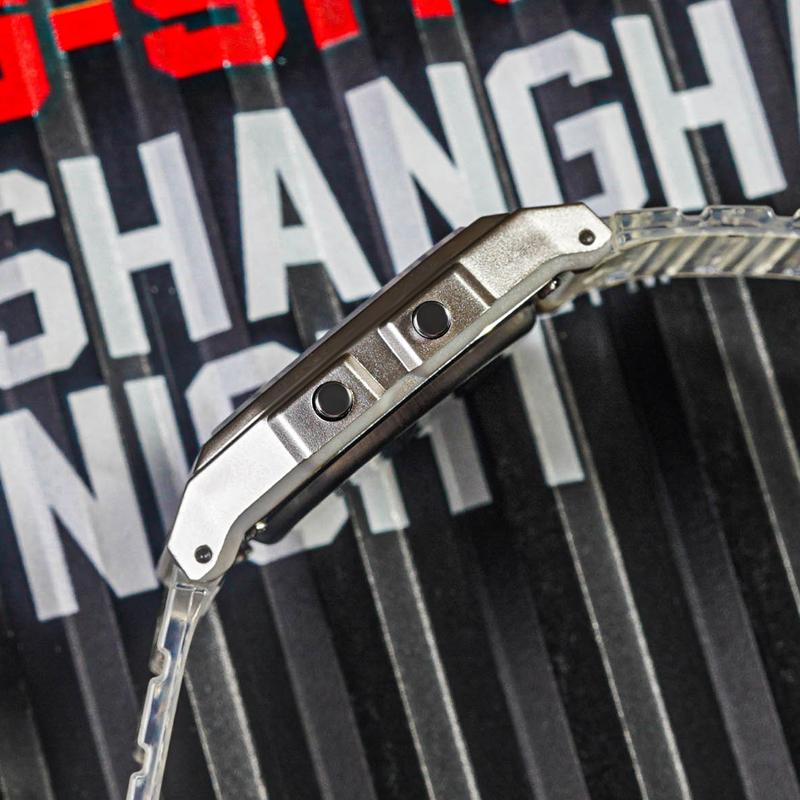 CASIO Customized watch modified series ice streamer trend modification waterproof luminous Quartz same style for men and wome F-91WS-7