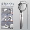 4-mode Handheld Pressurized Shower Head with Pause Switch, Anti-clog Nozzles, Built-in Power Wash to Clean Tub, Tile & Pets, Easy Installation, Hose