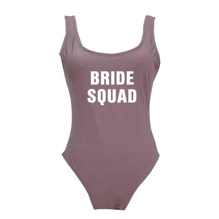 BRIDE SQUAD One-Piece Sexy Slimming Bikini Swimsuit