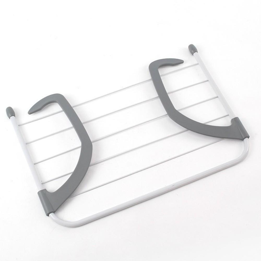 Space Saving Foldable Clothes Hanger Non-Slip Balcony Drying Rack Shoes Storage Rack  Balcony Use