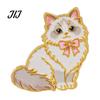 Scarf Brooch Pin Enamel Bow Tie Cat Brooch, Cartoon Kitten Metal Badge Durable Alloy Pin, Hats Bags Scarves Clothes Decorative Accessory Theme