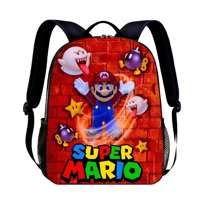 Νέο Σακίδιο Νηπιαγωγείου Super Mario Παιδικό με Εκτύπωση Mario Καθημερινό Casual Σακίδιο για Αγόρια Κορίτσια