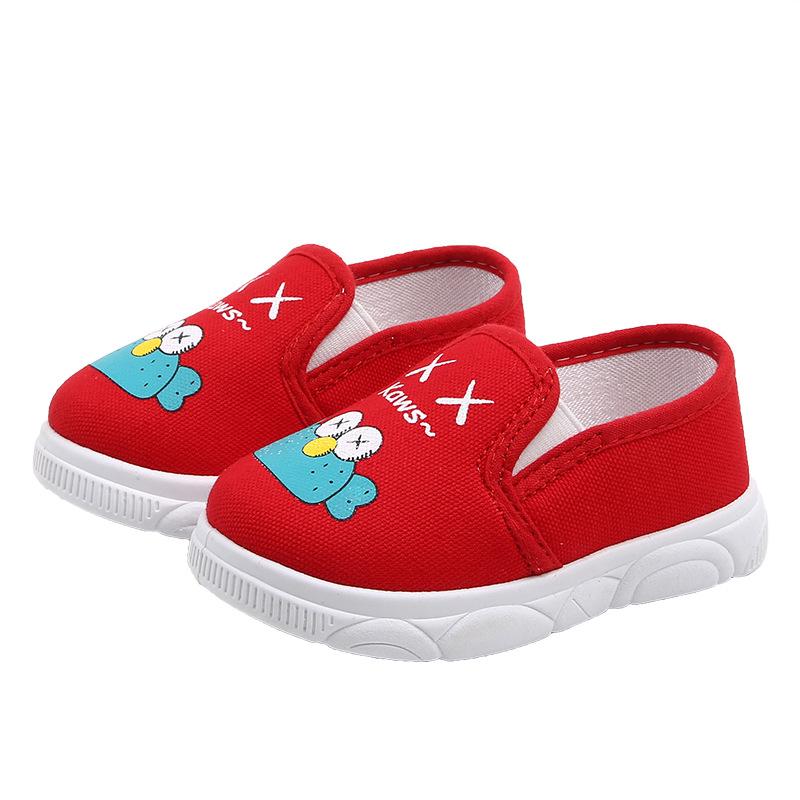 Little Boys Girls Cute Cartoon Canvas Shoes Casual Soft Children'S Shallow Moccasin Loafers Kids Sneakers Newest Toddler Baby Shoes