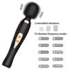 10-Speed AV Vibrating Wand - Large Powerful Massager for Women & Men, G-Spot & Prostate Stimulator, Rechargeable Adult Sex Toy