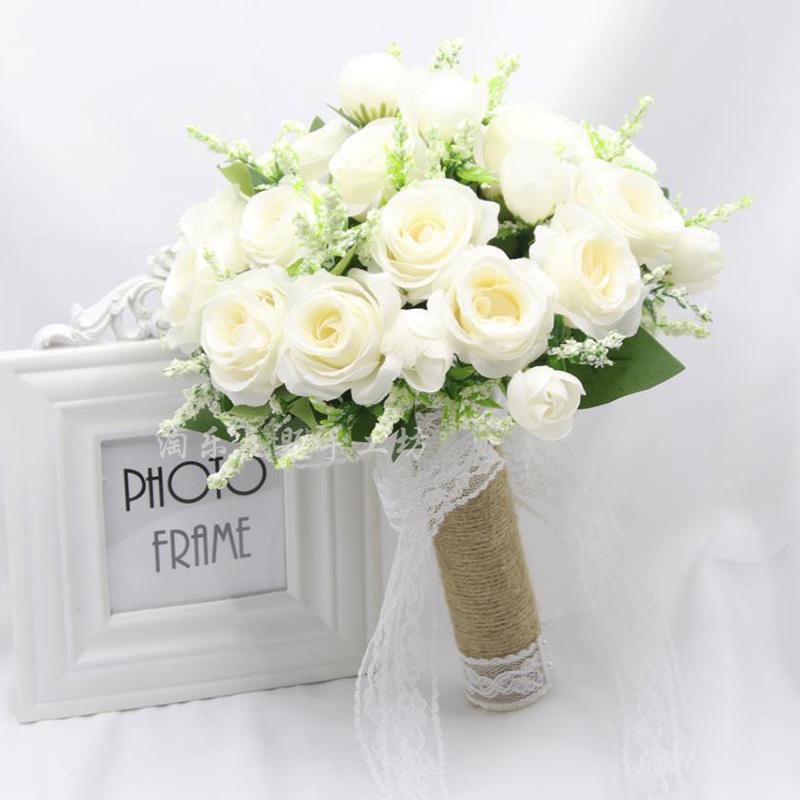 Korean Style Bridal Bouquet for Weddings - Artificial Flower Ball for Bridesmaids & Photo Props