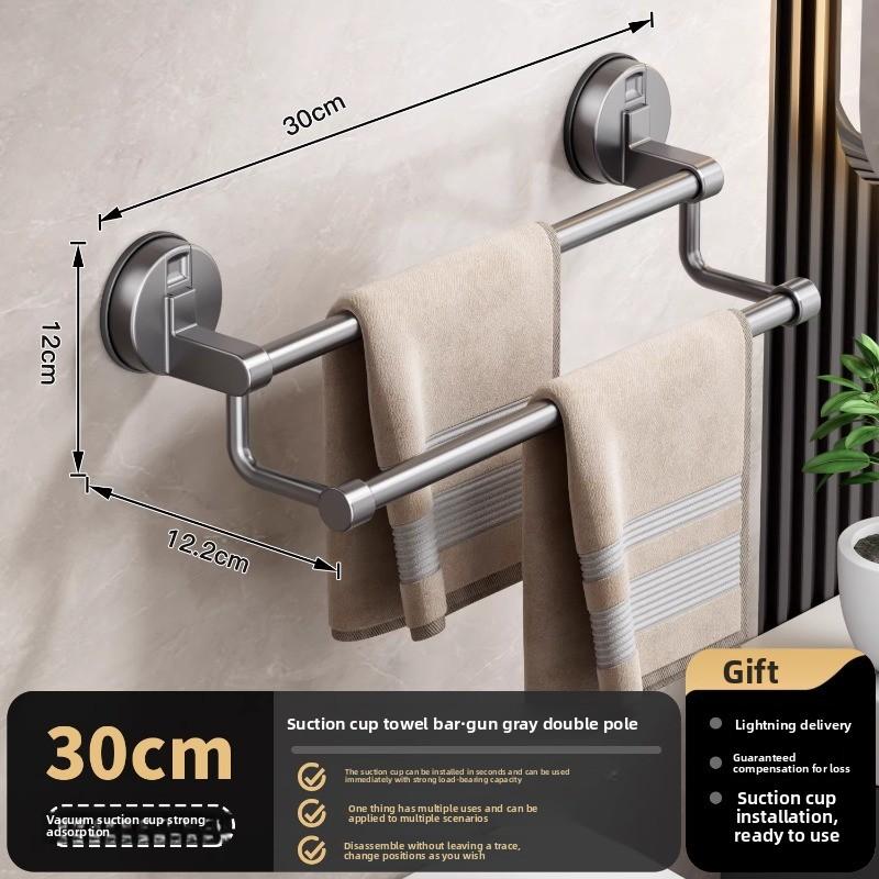 Bathroom Suction Cups Bathroom Towels Non-punching Wall-mounted Shelves