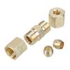 5PCS 316IN Brass Compressions Fittings Connector Corrosion Resistant Durable Brake Pipe Connector
