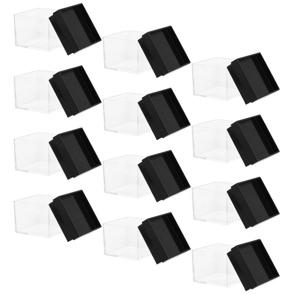 Plastic Container Specimen Case Boxes Clear Mineral Storage Rock Jewelry Coin Cube Acrylic Plastic Square Mini Gemstone Display