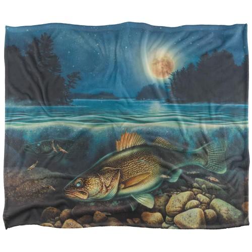 JQ Licensing Silky Moon Fishing Supersoft Blanket