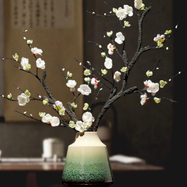 Elegant Pink Plum Blossom Dried Flower Bouquet for Home Decoration
