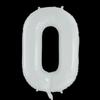 40" White Large Giant Number Age Foil Balloons Helium Air Happy Birthday Party