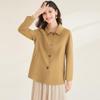 Women's 100% Lambswool Double-Faced Lapel Wool Coat