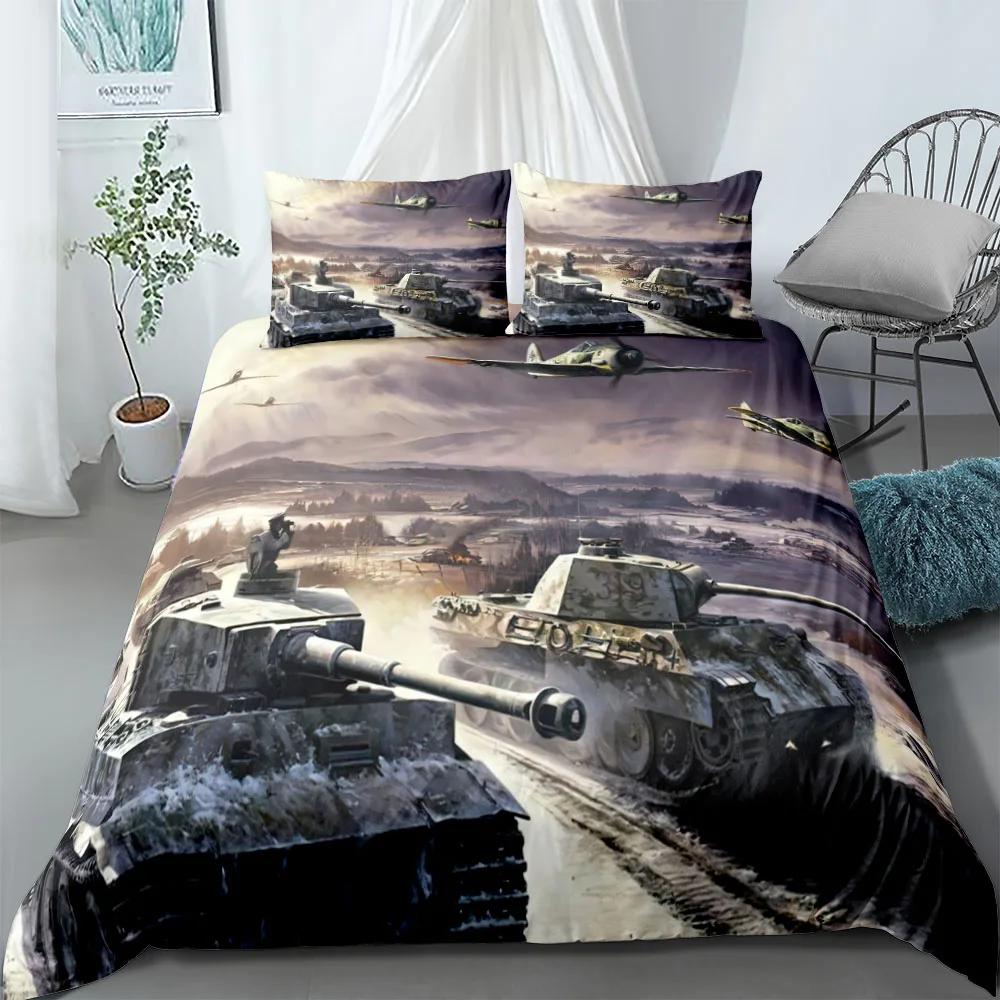 World War Air Battle Duvet Cover Set King Queen Double Full Twin Single Size Boys Bed Linen Set