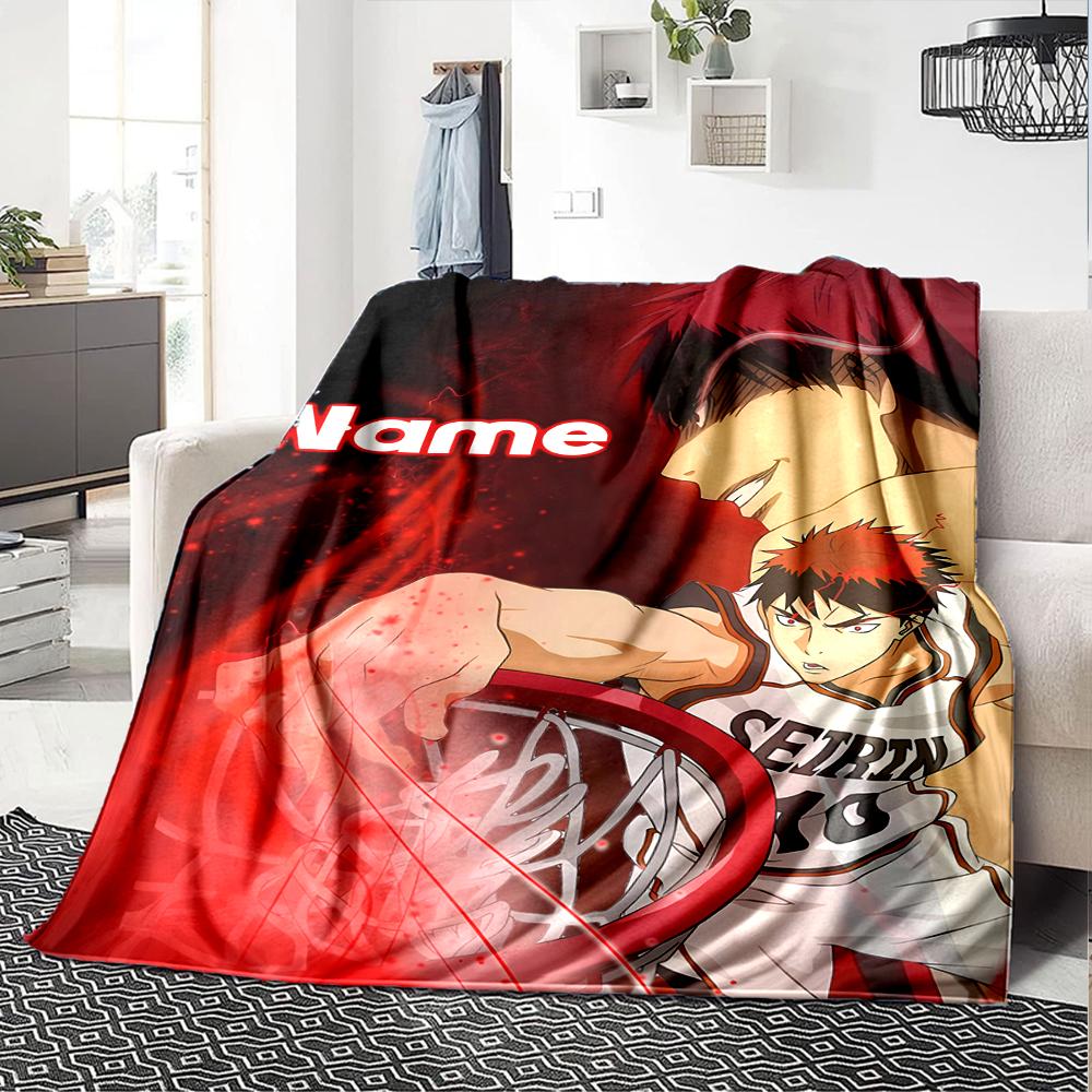 Customiz Name Personality Kuroko's Basketball Blanket Soft &Warm Sofa Office Bed Travel Lunch Break Blanket, Gift Suitable All Seasons