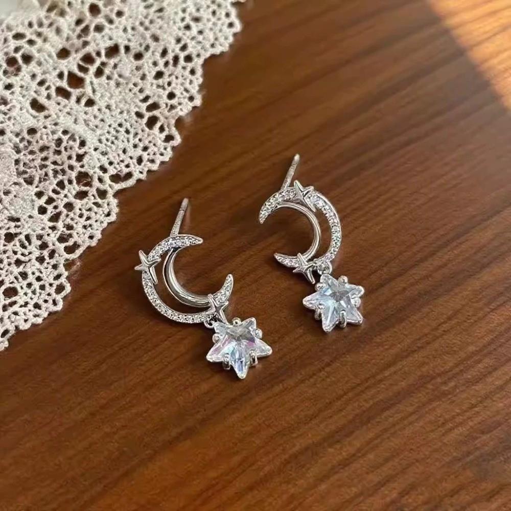 Temperament Butterfly Droplet Earrings Light Luxury Zircon Ear Stud Ladies' Ear Accessories  Girls