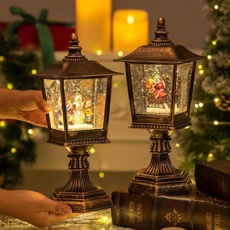 Decorate Christmas decorations, wind lights, luminous house ornaments, creative night lights, electronic candle lights, Christma