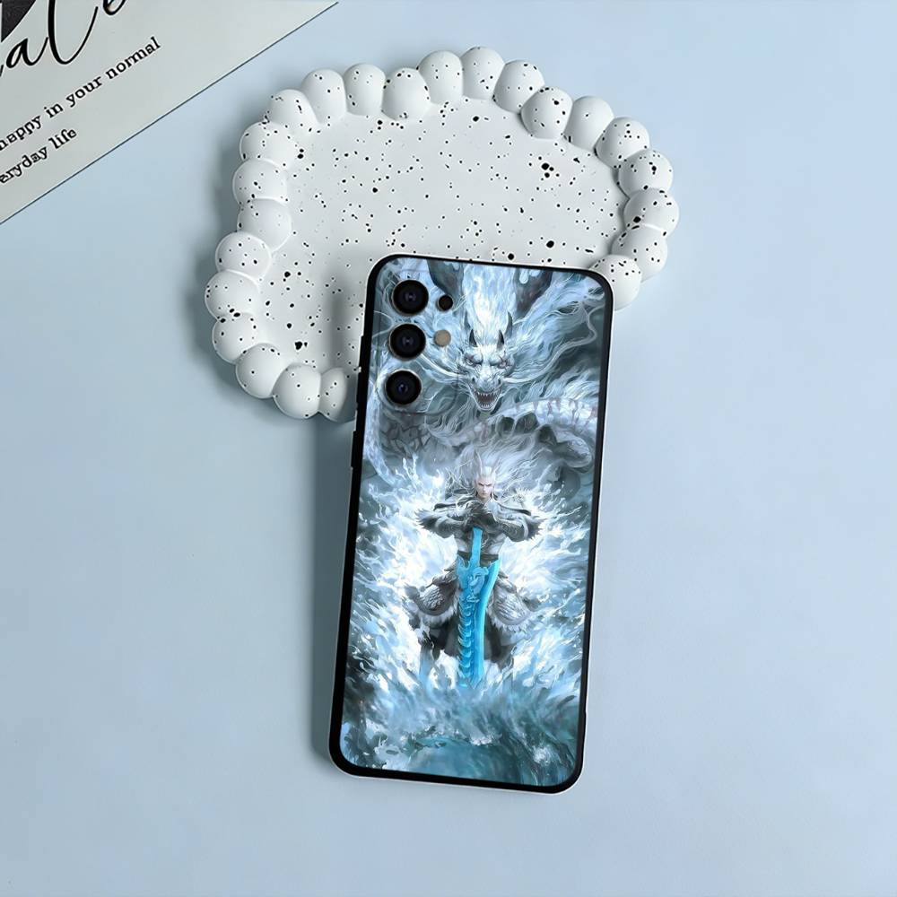 N-Z-Ne-zha Hot anime Black Soft Silicone Phone Case for Samsung S25, S24, S21, S22, S23, S30, Ultra, S20, Plus, FE, Lite