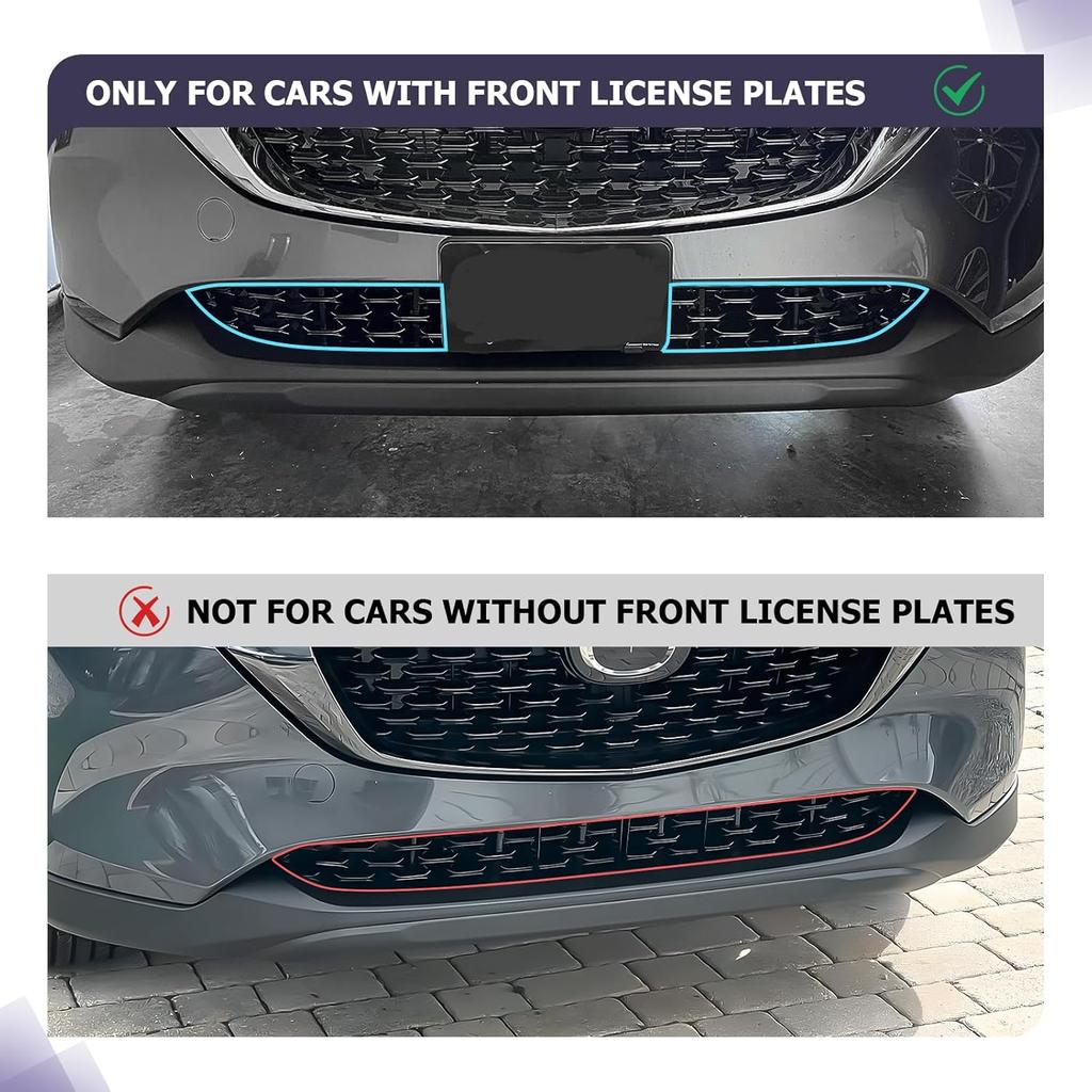 LUWU Front Grill Mesh Compatible With   2024 2025 Mazda CX-5 Front Mesh Grill erts Trims Front Mesh Grille Cover Guard for 2024 2025 Mazda CX5 Car