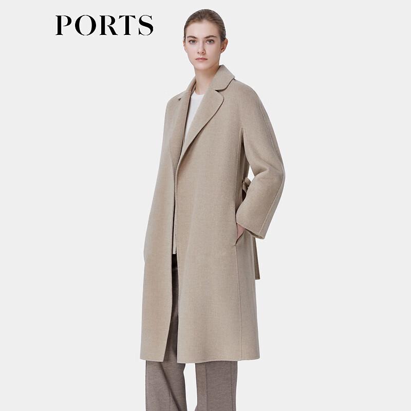 PORTS Women's Autumn/Winter Wool Cashmere Blend Trench Coat