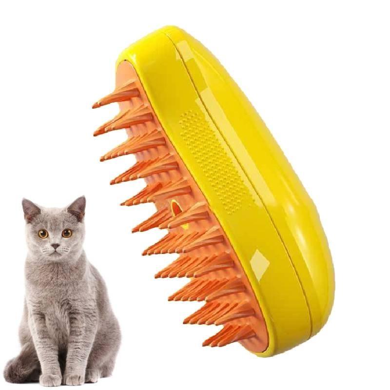 

Ultimate 3 In 1 Electric Pet Comb For Effortless Grooming And Massage Mango Yellow