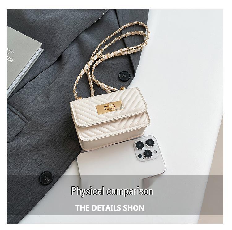 Módny trend 2025 Mini dámska štvorcová crossbody retiazková kabelka