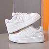 Platform white shoes women's spring new heightening lace-up board shoes casual sports shoes single shoes