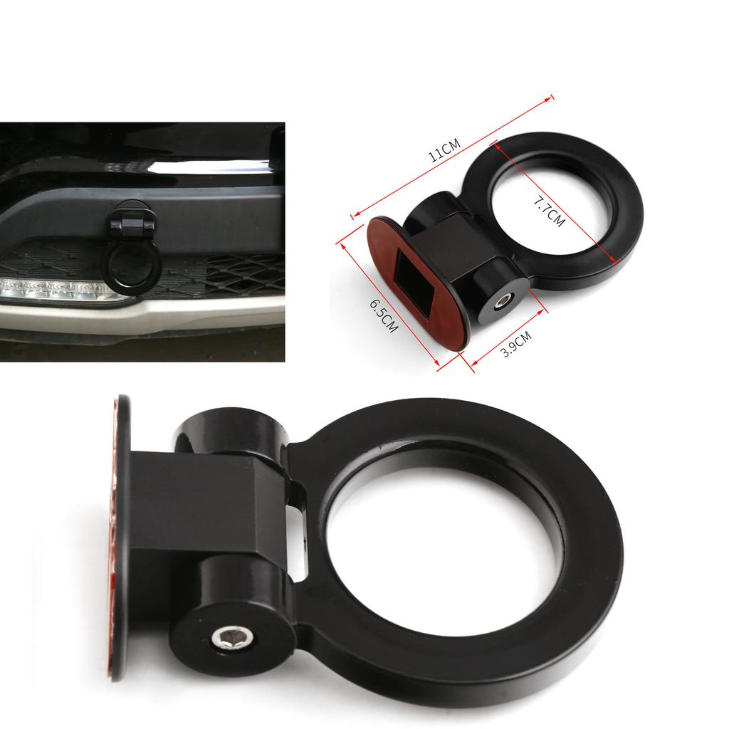 Universal ABS Car Trailer Ring Sticker Decoration Auto Rear Front Car Simulation Tow Hook Kit Racing Vehicle Towing Hook