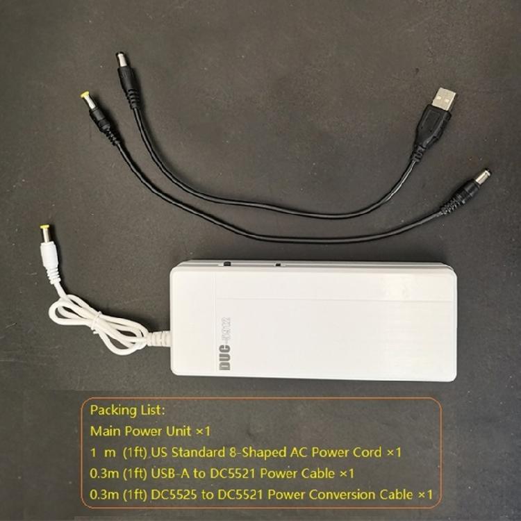 30W Emergency Backup Power Supply 7500mAh Capacity Feature 5V/9V/12V Output For Routers Cameras LED Device