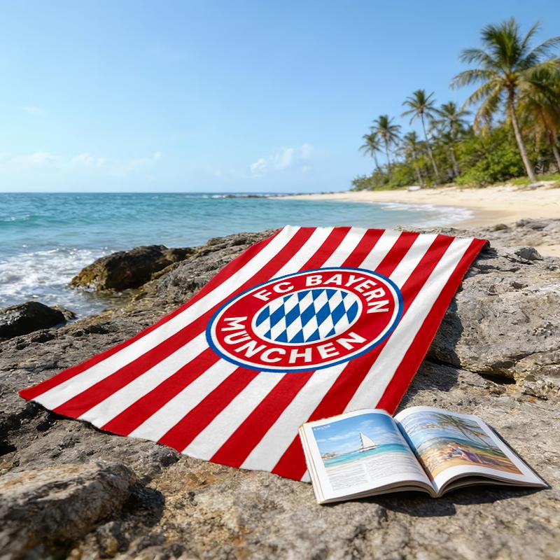 Ultra-Soft Beach Towel with Bayern Munich Theme,Ideal for Pool - Camping, Diving - Perfect Travel Essential, Vibrant Beach Towel.