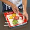 Reusable Food Preservation Tray Plastic Creative Vacuum Seal Fruit Dishes Storage Tray Refrigerator Fresh-keeping Film Container