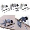 2 In 1 Dowel Jig Woodworking Hole Drill Punch Positioner Guide Locator Cabinet Screws Punch Locator Kit 8/10/12mm Sleeve