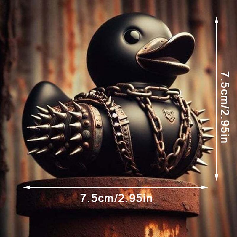 Duck Statue Indoor Gothic Sculpture Punk Animal Figurine Resin Statues Desk Decor Collectible Figurines Satan Duck Tabletop