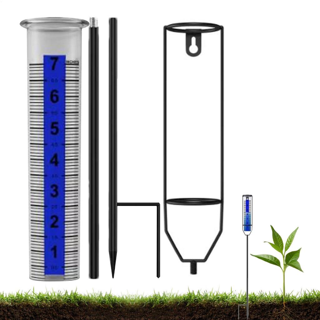 New Outdoor Garden Rain Gauge Freeze Proof Rain Gauge Outdoor Best Rated For Garden Deck Lawn With Numbers Adjustable Height