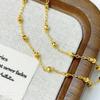 French Light Luxury Necklace Women's Design Sense Round Bead Between Beads Collarbone Neck Chain