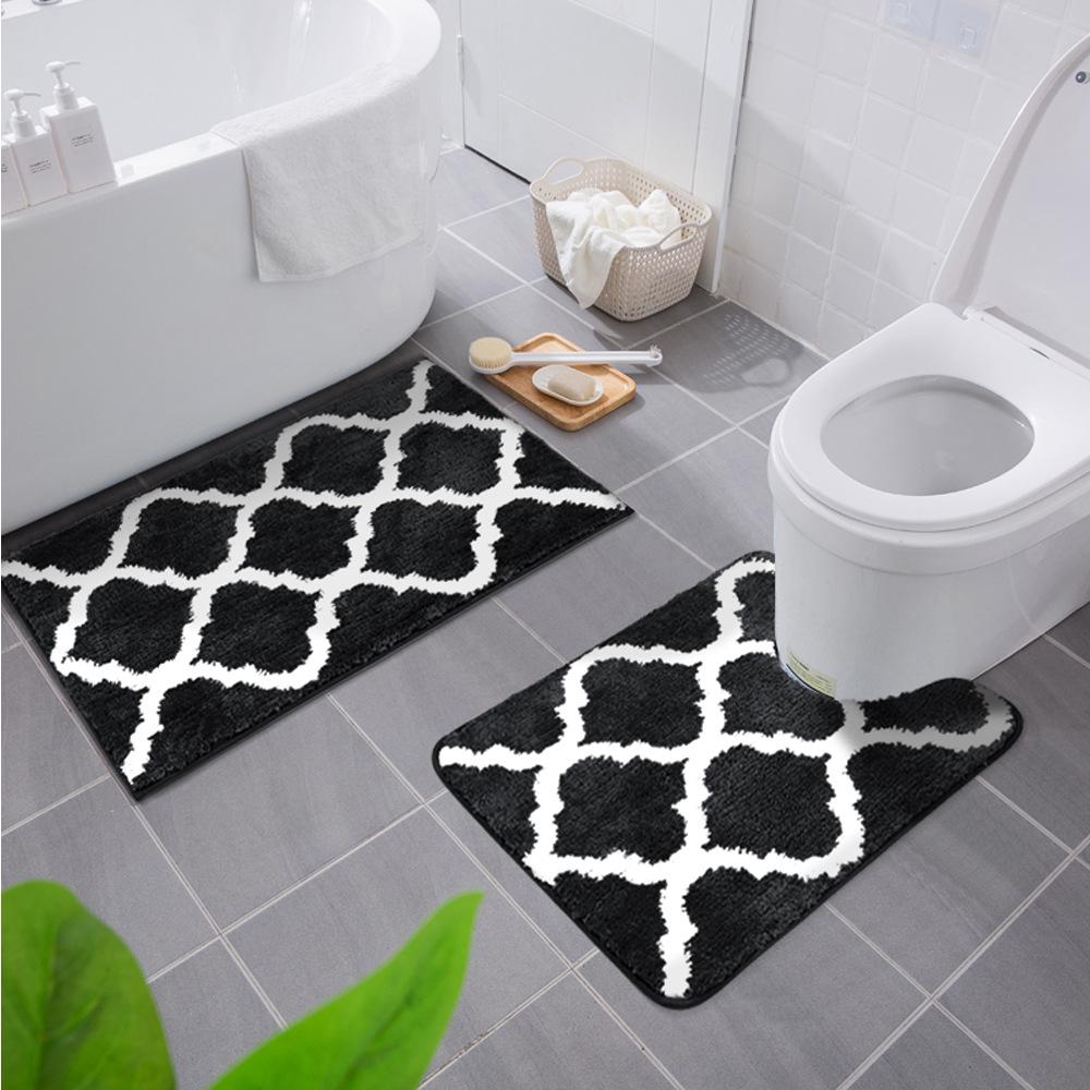 Antislipmat voor Badkamer Absorberende Mat voor Badkamerdeur Huishoudelijke Toiletdeurmat Marokkaans Ins Tapijt 51x76