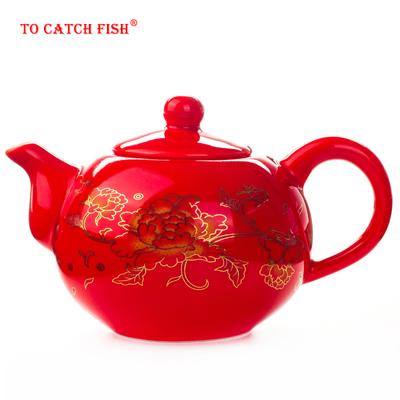 Kung Fu Tea pot,China's National Flower Peony Pattern Teapot Kettle,Coffee Tea Sets,Chinese Traditions  Flower Tea Pot Teaware