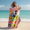 Proof Beach Towel with T-Tamagotchis Virtual Pet Pattern - Soft,absorbent,quick-drying,machine Washable - Perfect for Swimming,camping,bathing