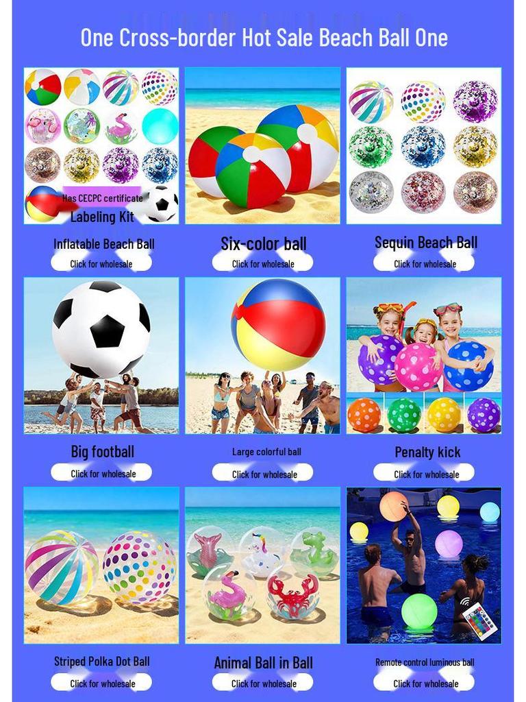 Eco-Friendly PVC Inflatable Colorful Football for Parent-Child Games