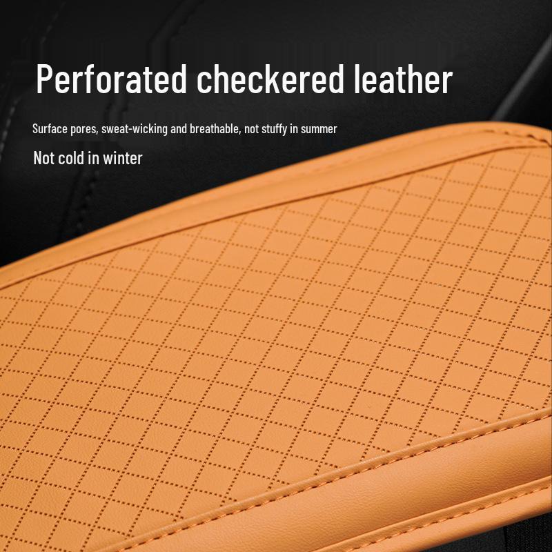 Cross-Border Car Armrest Pad: Embossed Memory Foam Heightening Cushion & Protective Universal Console Cover 