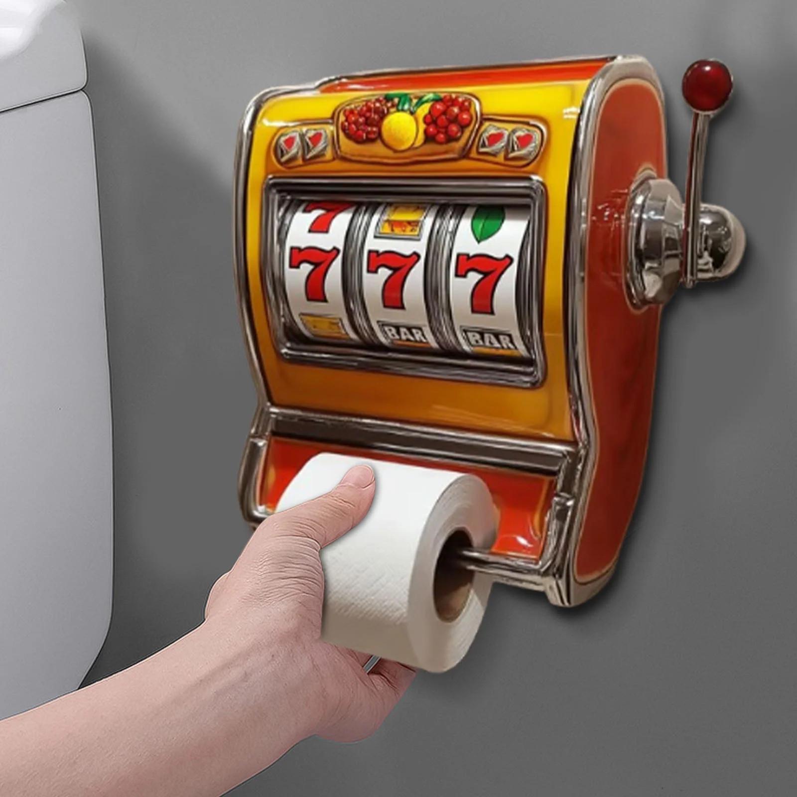 

Wall Mount Bathroom Organizer Storage Stand Unique Roll Paper Holder Slot Machine Toilet Roll Paper Holder Storage Rack