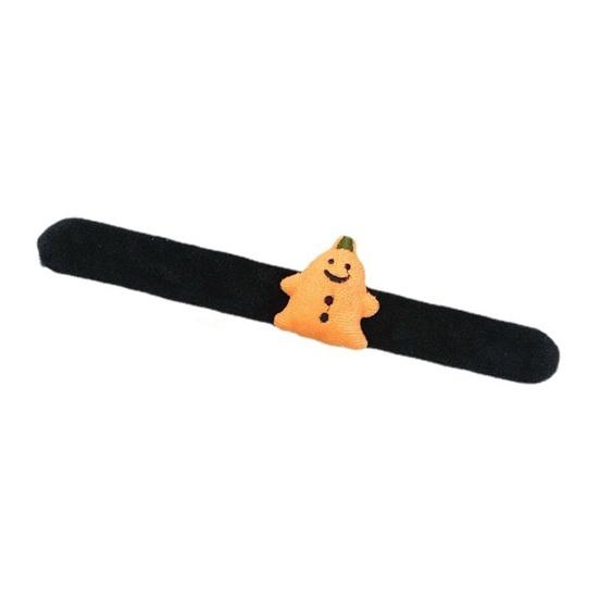 Yousheng Halloween Wristband Cartoon Ghost Decor Soft Plush Bracelet Circle Children Halloween Party Slap Bracelet Unisex Snap Ring
