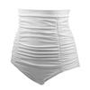 Women High Waist Bikini Bottom Ladies Solid Pleated Swimming Briefs Shorts