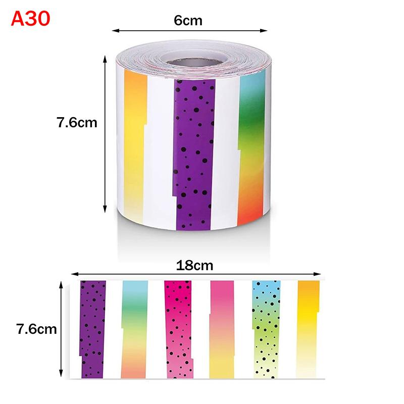 32 Colors 18M Self Adhesive Border Classroom Decors Border Trim Sticker Colorful Dot Trim Border Bulletin Board Border Trim