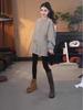 Women's Thickened Casual Two-Piece Set: High-End Round Neck Hoodie & Skirt, Autumn/Winter Style