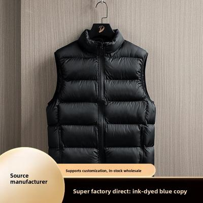 Down Cotton Vest Vest Jacket Autumn and Winter Men's Velvet Warm Sleeveless Vest Trend Couples Wear Vest