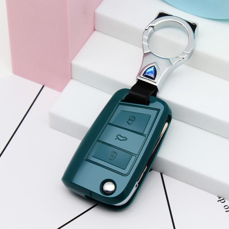 Soft Tpu Car Key Cover Shell Fob For Volkswagen Vw Golf 7 Mk7 Skoda Octavia A7 For Seat Leon Ibiza 3 Car-Styling